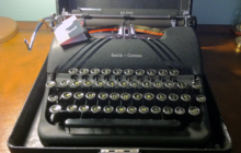 The "Speedline" series portables were made from 1939 to 1948. Smith Corona Silent Typewriter.png
