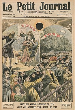 Solar eclipse 1912 on cover of Le Petit Journal 21 April 1912.jpg