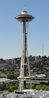 Space Needle Observation tower in Seattle, Washington, U.S.
