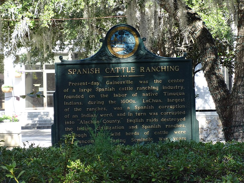 File:Spanish Cattle Ranching historical marker, Gainesville FL.JPG