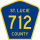 County Road 712 marker