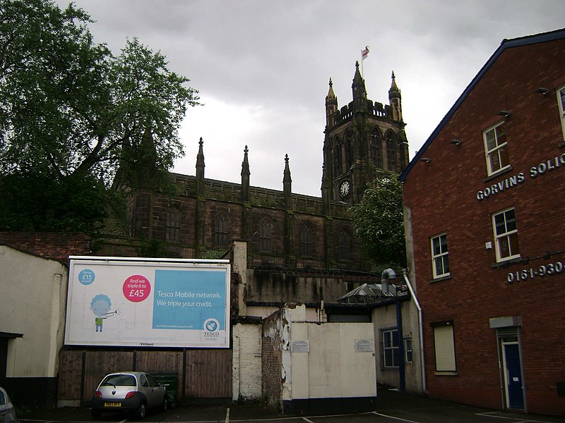 File:St. Mary's church from Millgate, Stockport.jpg