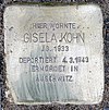 Stolperstein Bergfriedstr 6 (Kreuz) Gisela Kohn.jpg