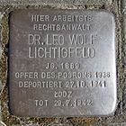 Stolperstein für Dr. Leo Wolf Lichtigfeld