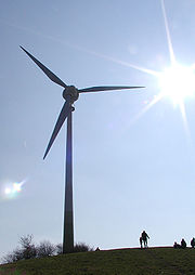 Una de las muchas turbinas eólicas que colocan a Stuttgart a la cabeza del desarrollo de las energías renovables en Alemania.