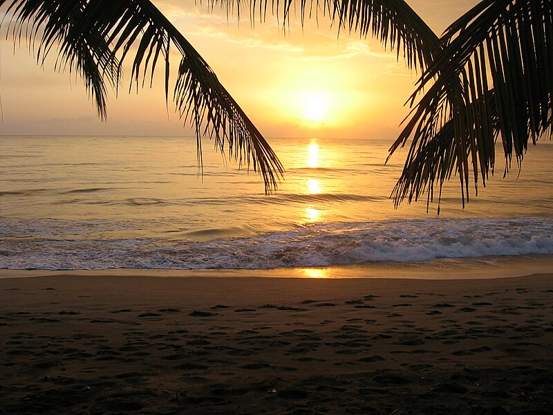 File:Sunset at a beach in Rincón, Puerto Rico.jpg