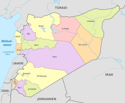 Syria 2016, administrative divisions - de - colored.svg
