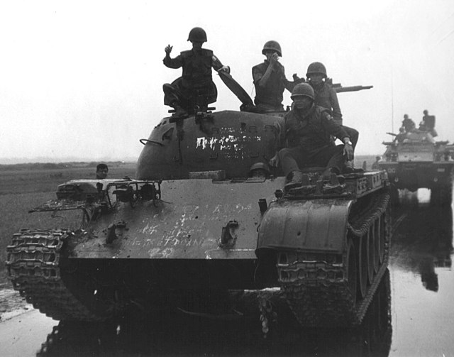 North Vietnamese Type 59 tank captured by ARVN 20th Tank Regiment south of Đông Hà