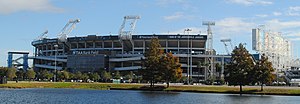 AEW has based its headquarters at EverBank Stadium in Jacksonville, Florida, since the promotion's inception TIAABANKJAX.jpg