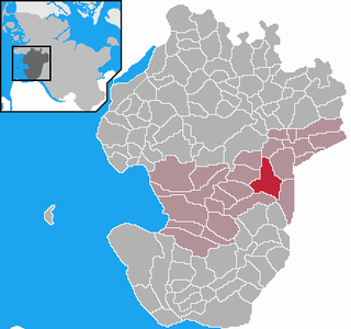 Poziția  Tensbüttel-Röst pe harta districtului Dithmarschen