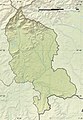 Physical map of the department of Territoire de Belfort
