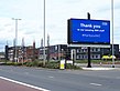 Papan tanda Thank you NHS di Leeds
