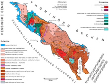 Geologische Karte des Thüringer Waldes