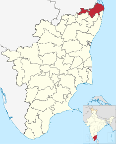 Kart over Tiruvallur