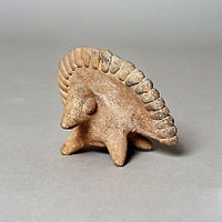 Ceramic whistle in the shape of a turkey. Colima shaft tomb culture, 200 B.C. - A.D. 500 Turkey Whistle LACMA M.86.296.172.jpg