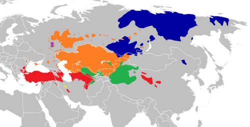 Turkic Language map (without descriptions).svg