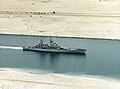 USS Bainbridge transiting the Suez Canal