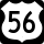 U.S. Highway 56 Temporary marker