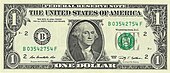 Washington is on the front of the United States one-dollar bill