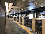 翻新後銀座線2號月台（2018年1月4日）