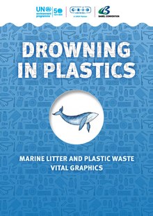 “Drowning in plastics” poster