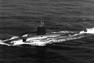 A Valiant-class nuclear submarine. Whilst HMS Dreadnought had an American reactor, these were fully British-built Valiant class submarine 1986.jpeg