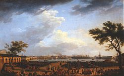 נמל טולון בציורו של ורנה, 1789