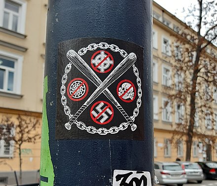 Vlepa antify%2C Warszawa %282020%29. It's coming, folks (unless the anti-fascist forces finally start organizing NOW)., From WikimediaPhotos