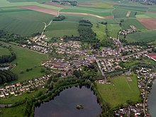 Luchtfoto van Herchies.