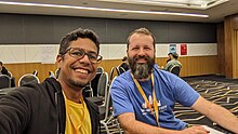 Waldir Pimenta and Douglas Scott at Wikimania 2023.jpg