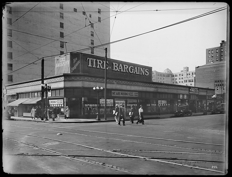 File:Western Tire Company store, southeast corner of Sixth Street and Olive Street, 1920-1921 (CHS-299).jpg