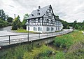 Gasthof Wiedersberg in the corner of Burgstrasse, with an annex and stable building