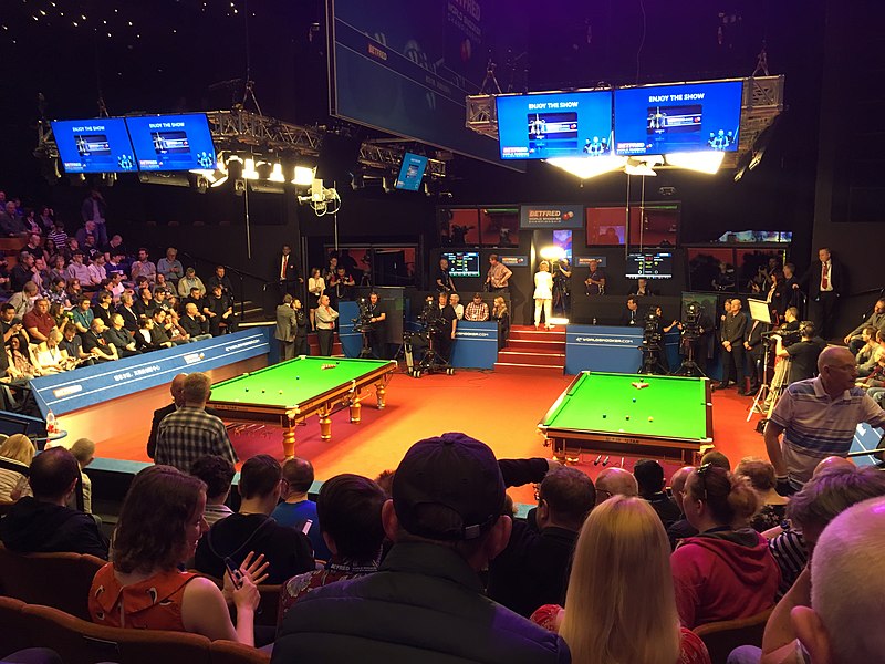 File:World Championship Snooker 2 tables 3.jpg