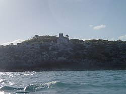 A picture of the Wreck of the Ten Sails memorial taken from the water. Wreck of the Ten Sails Monument from the water.JPG