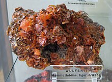 Wulfenite specimen from the old Mammoth Mine, Tiger, Arizona Wulfenit - Mammoth-Mine, Tiger, Arizona.jpg