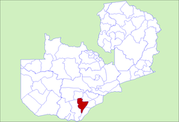 District de Choma - Carte