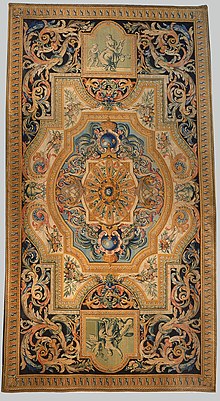 The French sense of arabesque: a Savonnerie carpet in the Louis XIV style, c.1685-1697, wool, Metropolitan Museum of Art, New York City "Music" MET ra52.118.R.jpg