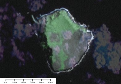 Vue satellite de l'île d'ʻAta