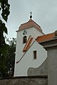 Čeština: Kostelní věž ve vesnici Žerotice, Jihomoravský kraj English: A church tower in the village of Žerotice, South Moravian Region, CZ