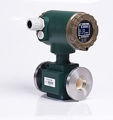 Electromagnetic flow meter Raskhodomer elektromagnitnyi.jpg