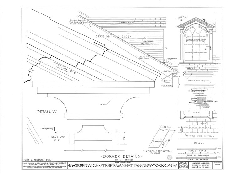 File:18 Greenwich Street (House), New York, New York County, NY HABS NY,31-NEYO,54G- (sheet 3 of 13).tif