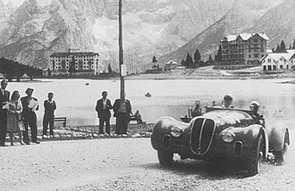 Salvatore Ammendola won the first edition in 1947 1947-07-20 Coppa Dolomiti WINNER Alfa Romeo 6C 2500 tipo 256 Ammendola.jpg