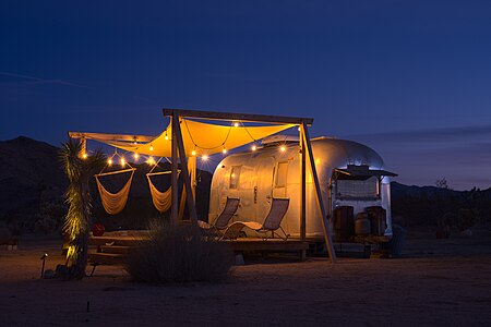 Airstream trailer, Joshua Tree, CA