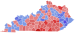 1990 Wybory do Senatu Stanów Zjednoczonych w Kentucky wyniki na mapie county.svg