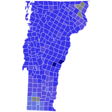2008 United States House of Representatives election in Vermont results by municipality.svg
