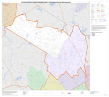 Map of Massachusetts House of Representatives' 19th Middlesex district, 2013. Based on the 2010 United States census. 2013 map 19th Middlesex district Massachusetts House of Representatives DC10SLDL25136 001.png