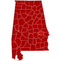 2014 United States Senate election in Alabama results map by county.svg