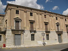 Archbishop's Palace of Tarragona. There Ferdinand VII signed the Manifesto to put an end to the rebellion of the "aggrieved". 287 Palau Arquebisbal, pla de Palau.jpg