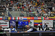 3-Cushion World Cup 2013-4 Medellin, Columbia-indoor view 1.jpg