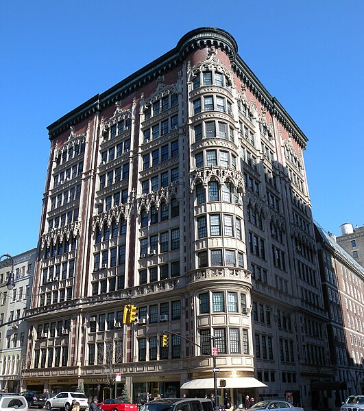 45 East 66th Street, a designated New York City landmark, as seen from Madison Avenue